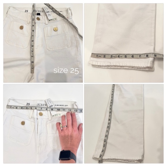 J. Crew Sailor slim wide-leg jean in white • multiple sizes • BX940 - Picture 10 of 11